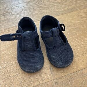 Okaa Spain Navy Kids t-strap Shoes 22